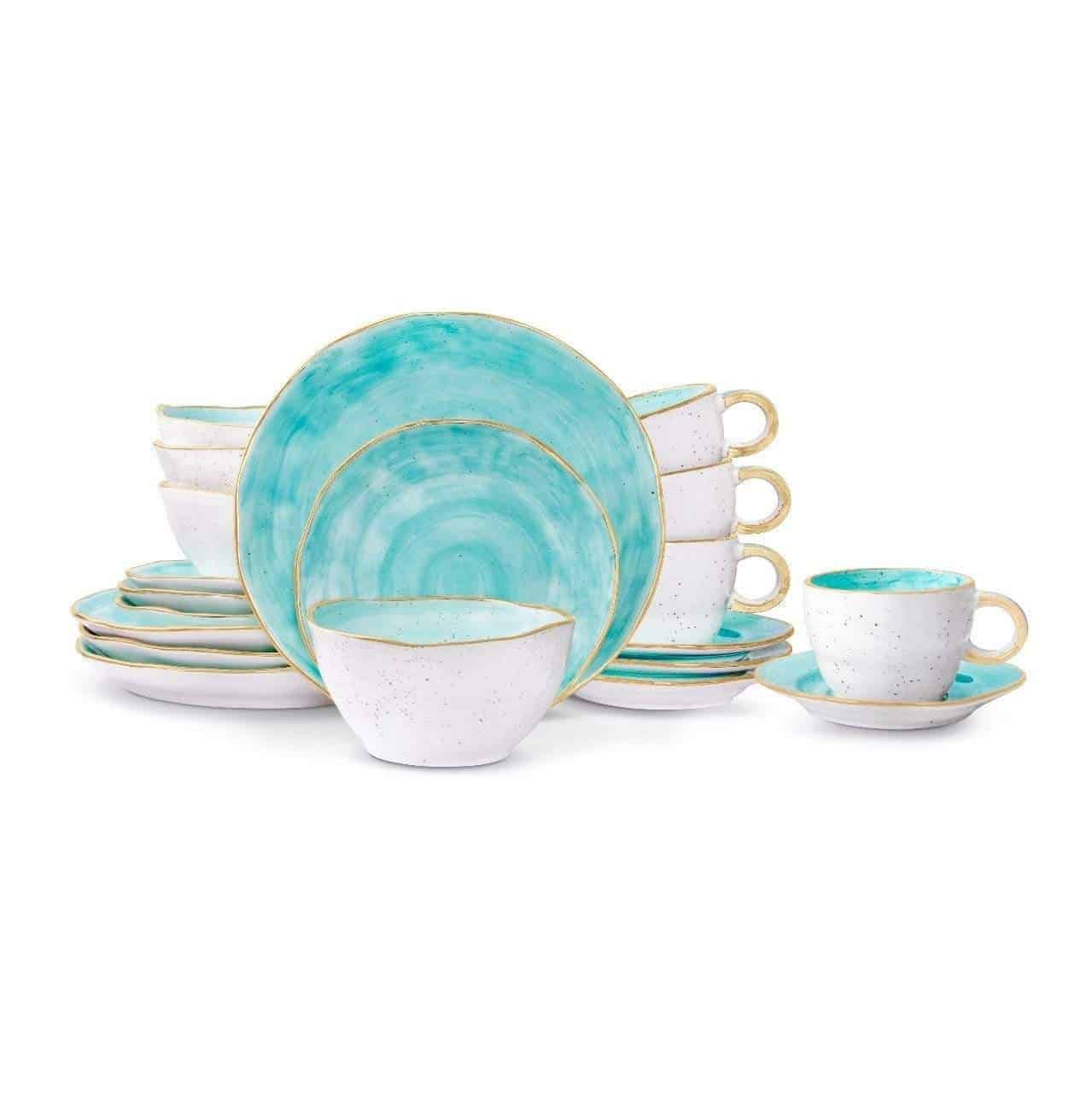 Cabana Dinnerware Set — Turquoise