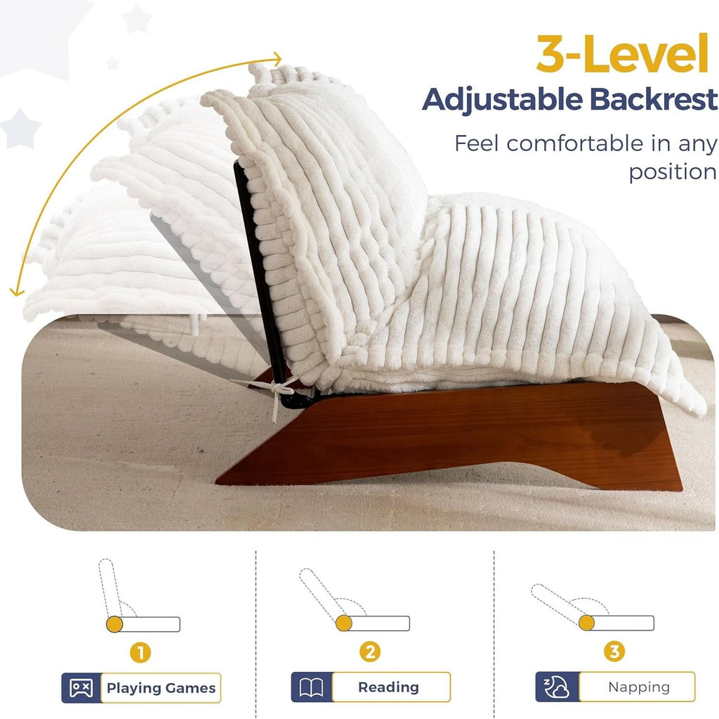 Adjustable Upholstered Chair — Beige