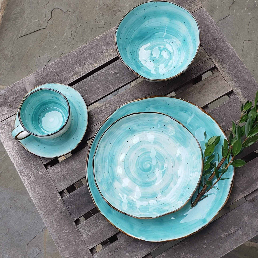 Cabana Dinnerware Set — Turquoise