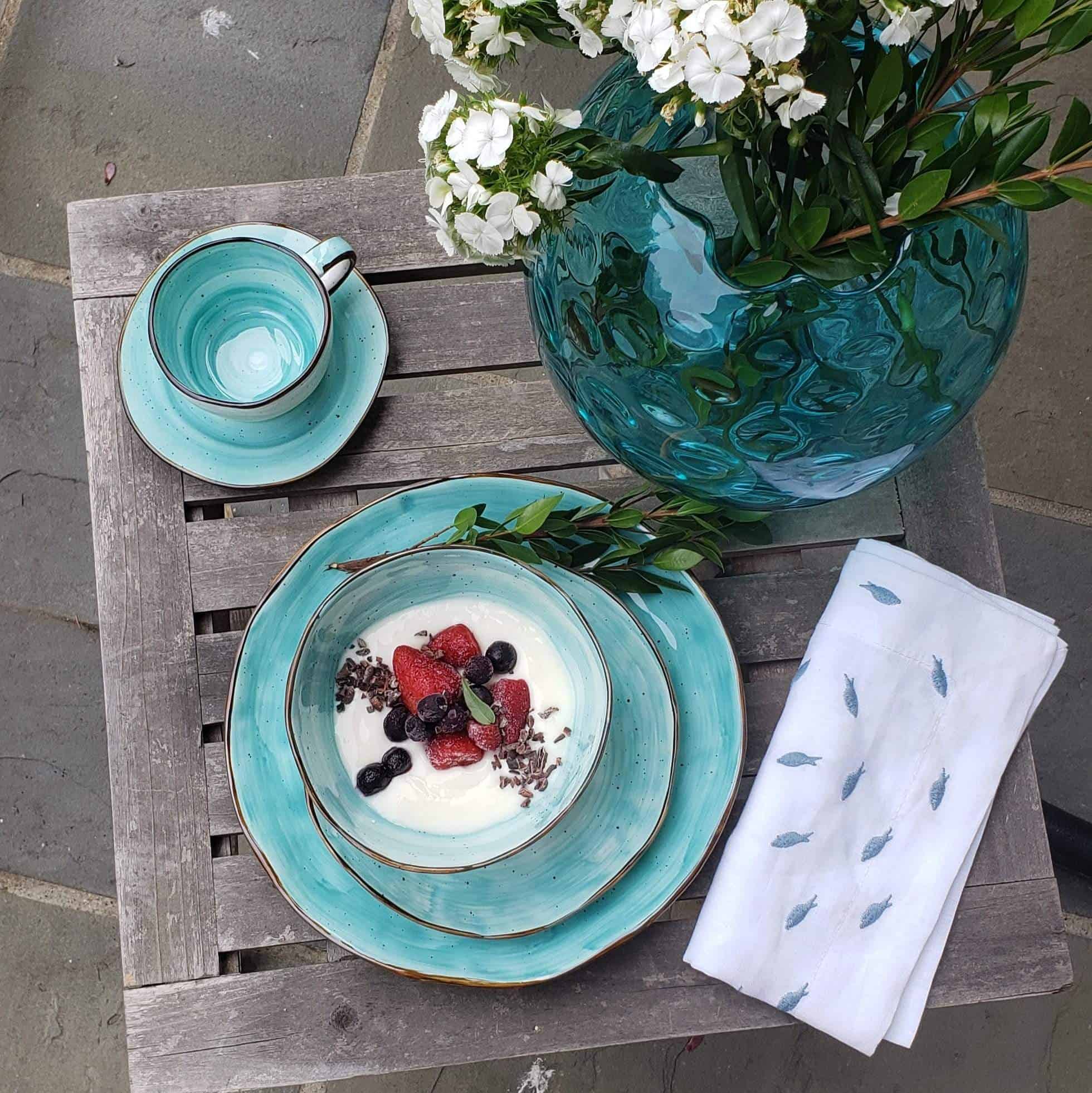 Cabana Dinnerware Set — Turquoise