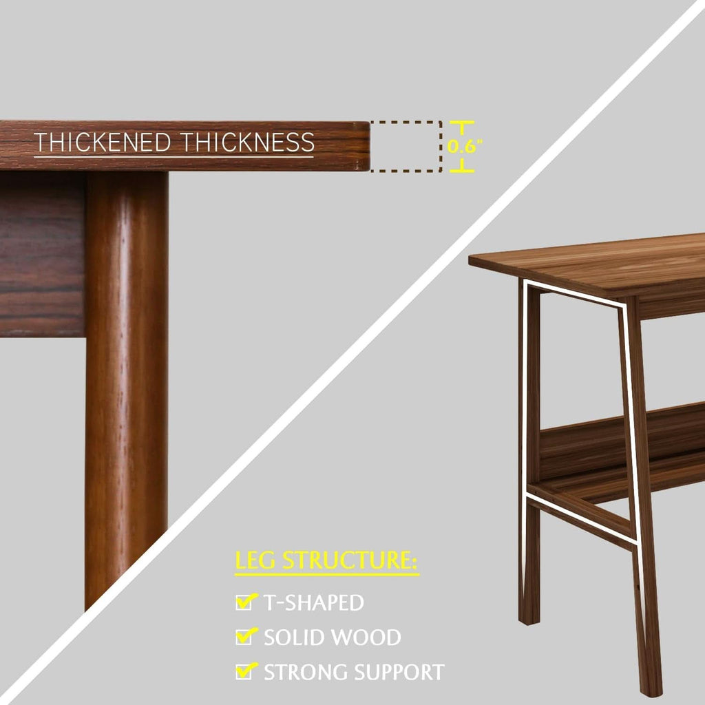 Walnut Dual Workstation Desk — 110"