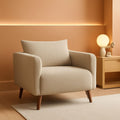Oversized Upholstered Accent Chair — Camel