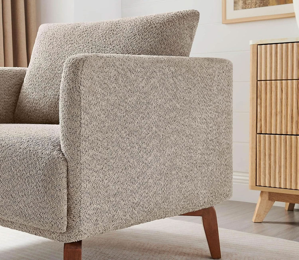 Oversized Upholstered Accent Chair — Camel