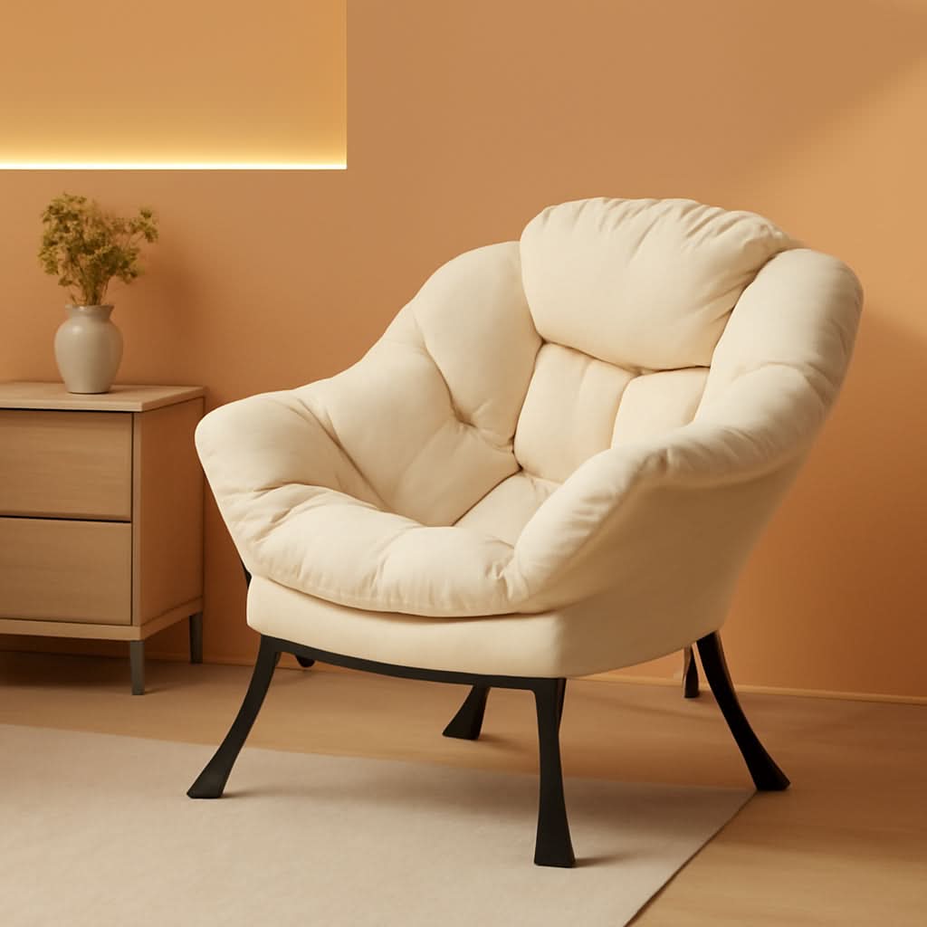 Lounge Chair with Pocket — Beige