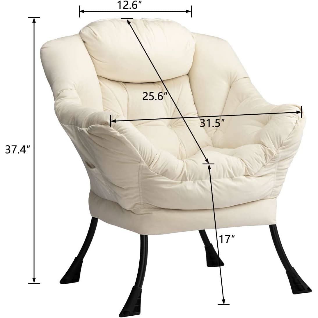 Lounge Chair with Pocket — Beige