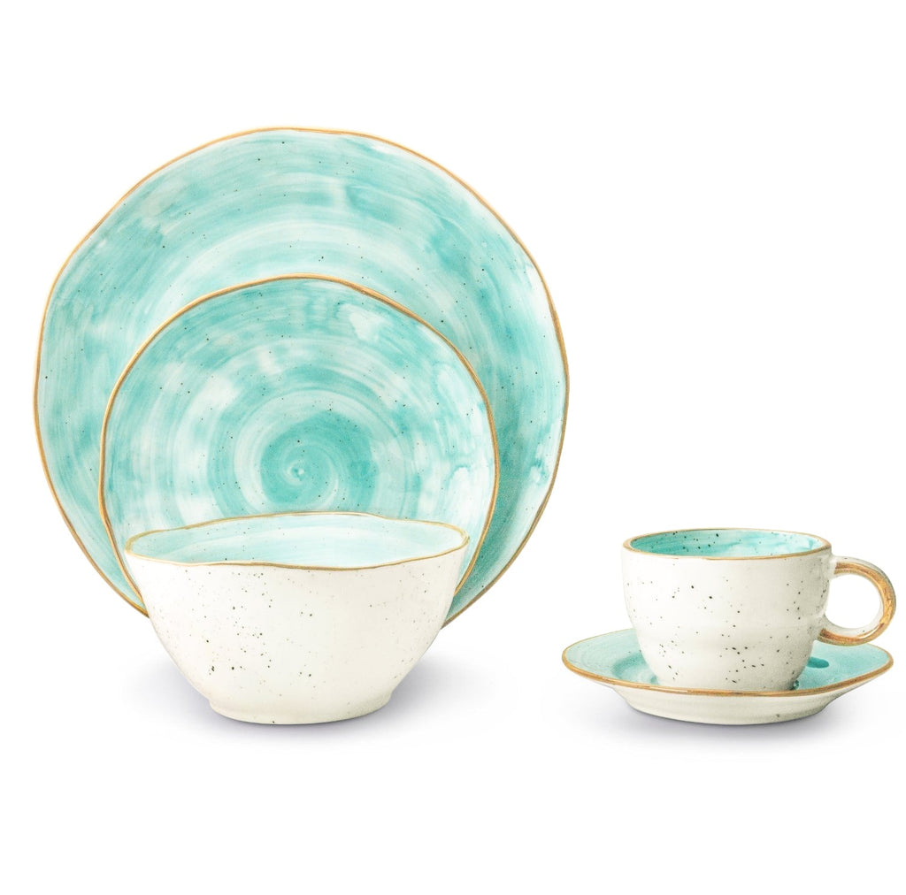 Cabana Dinnerware Set — Turquoise