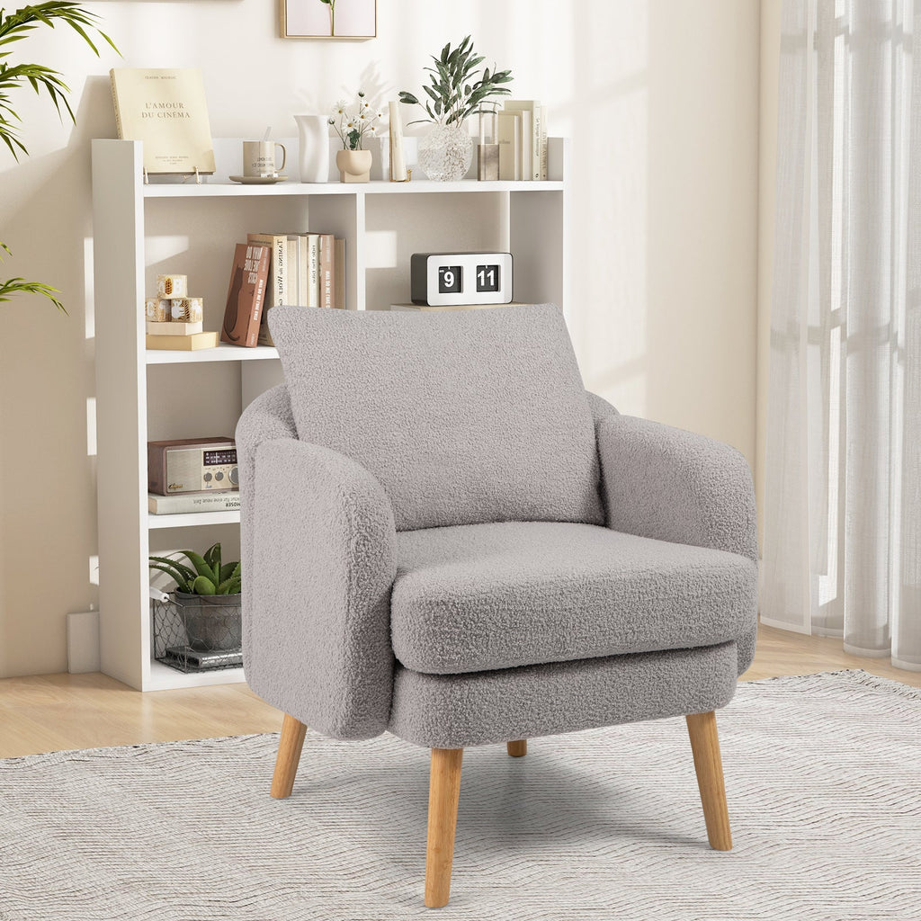 Sherpa Accent Chair — Grey