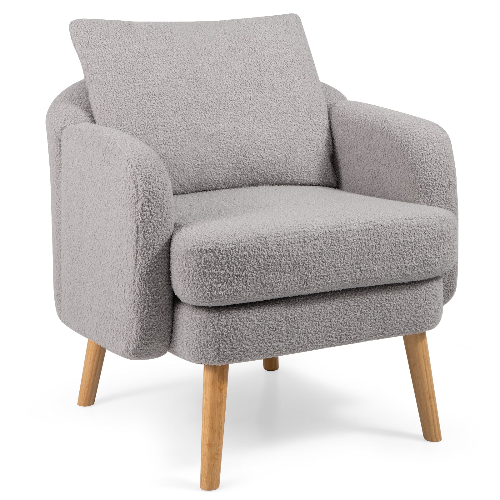 Sherpa Accent Chair — Grey