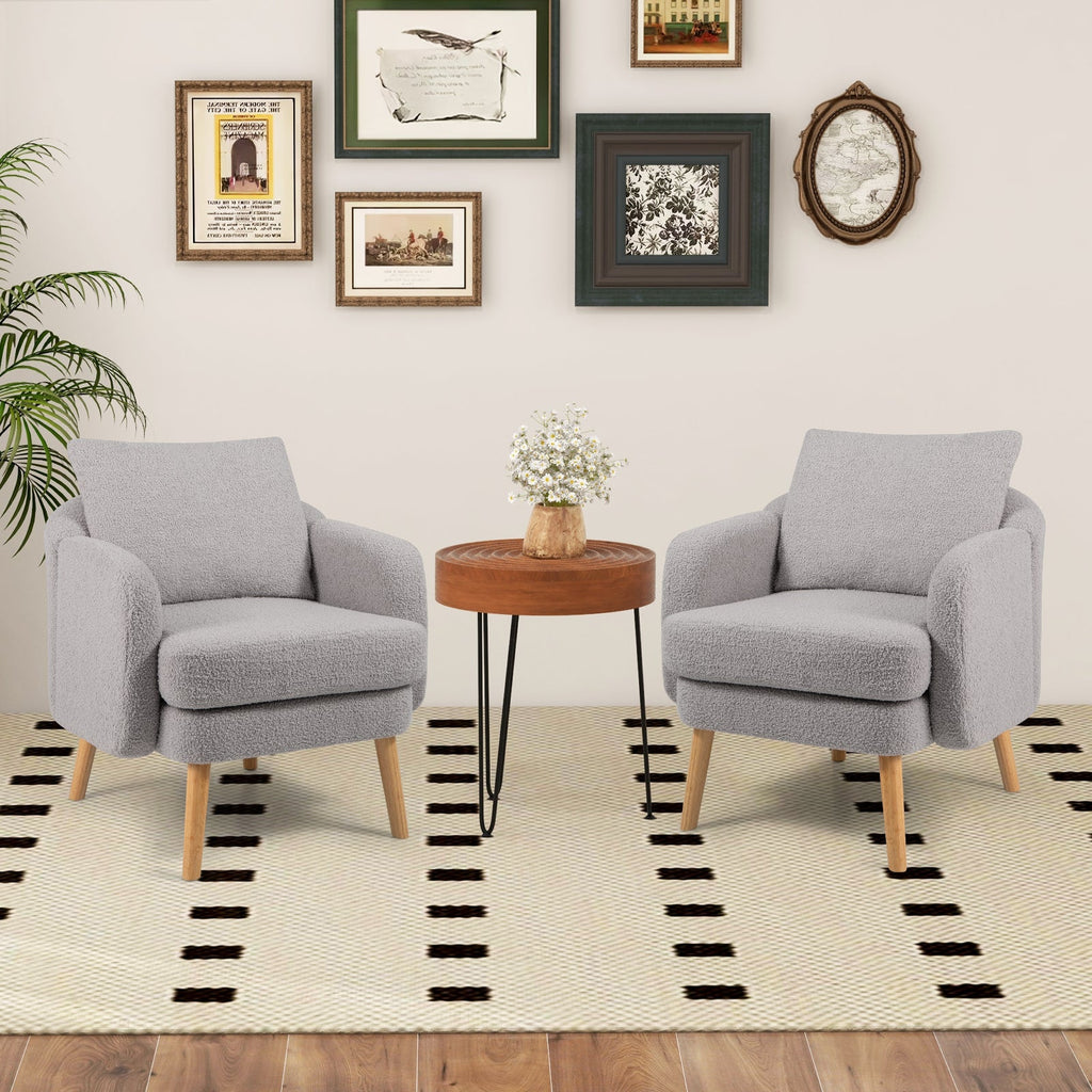 Sherpa Accent Chair — Grey