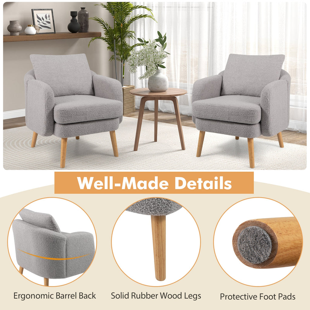 Sherpa Accent Chair — Grey