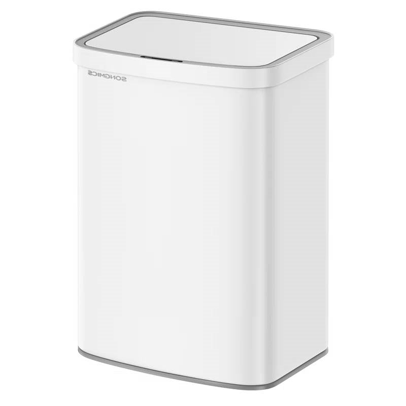Motion Sensor Trash Can — White