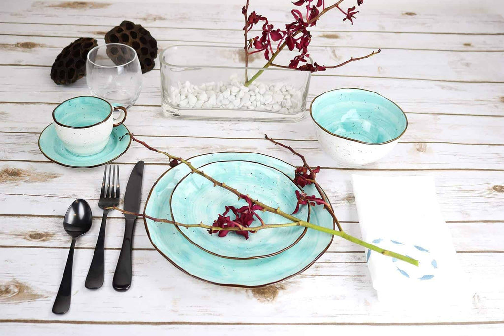 Cabana Dinnerware Set — Turquoise