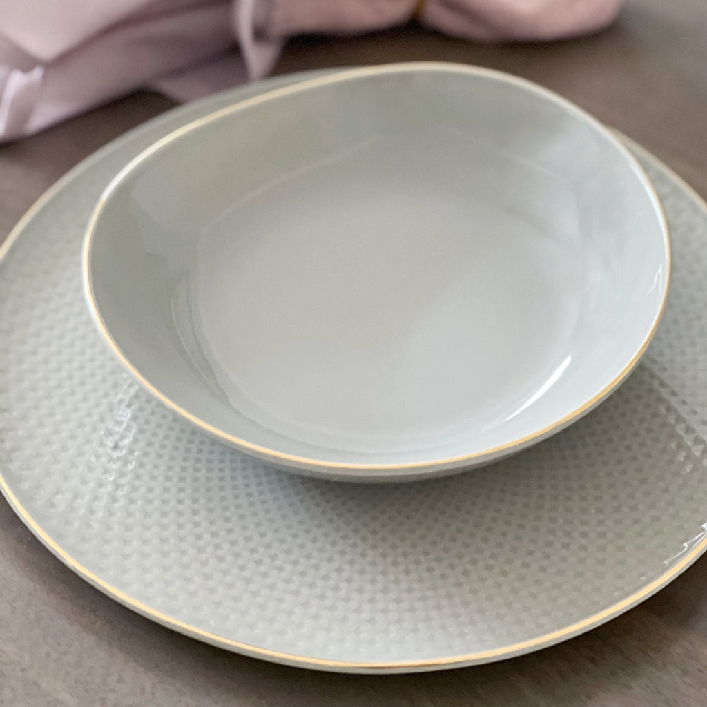 Camille Bone China Set — French Gray