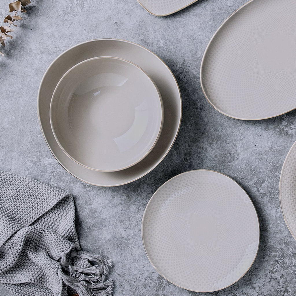 Camille Bone China Set — French Gray
