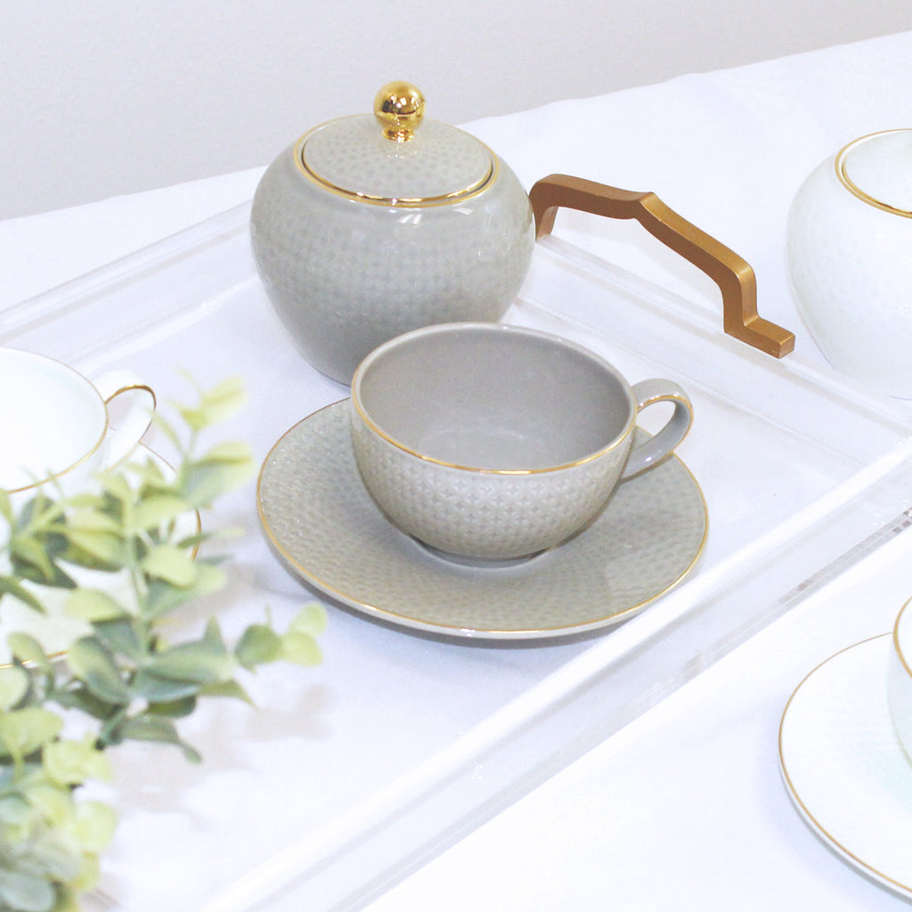 Camille Bone China Set — French Gray