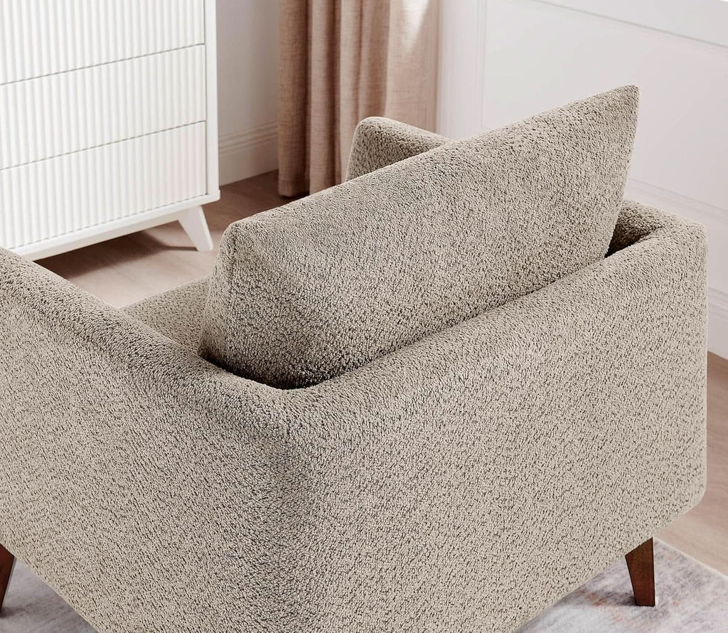 Oversized Upholstered Accent Chair — Camel