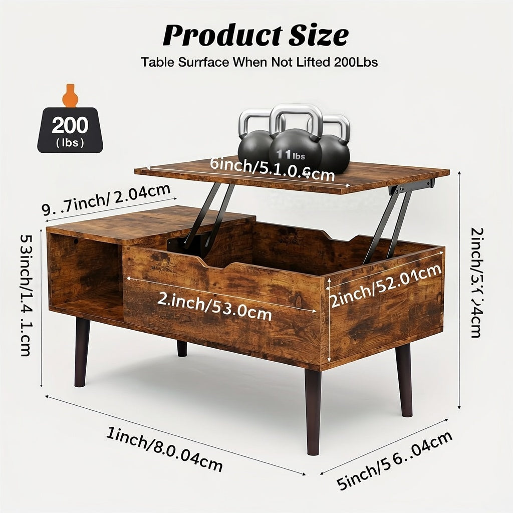 Lift-Top Storage Coffee Table
