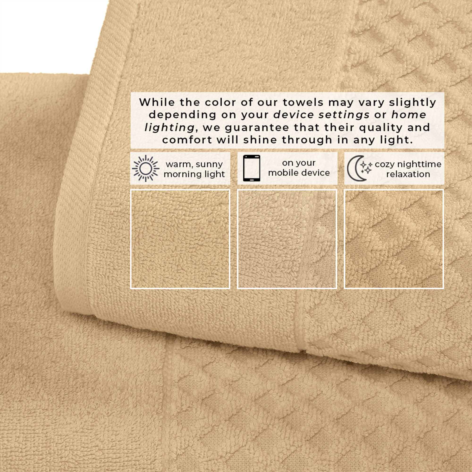 Cotton Diamond Waffle Weave Bath Towel Set - Grayson Collection